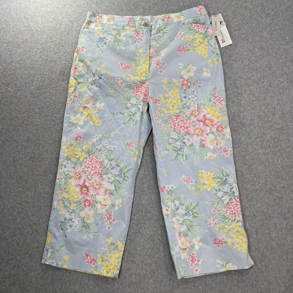 Jones New York Sport capri Pants Women’s Size 12 Floral Stretch Cropped